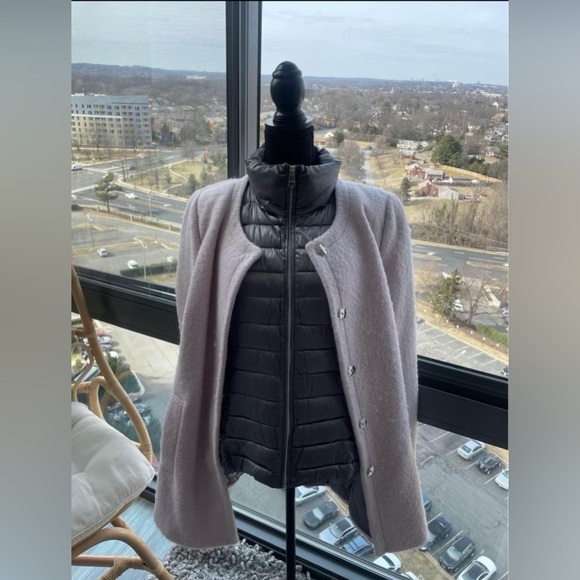 Calvin Klein women’s wool puffer coat size large - Picture 2 of 7